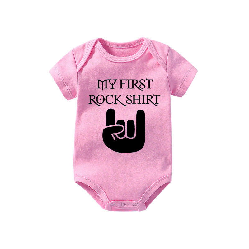 Finger letter romper T shirt