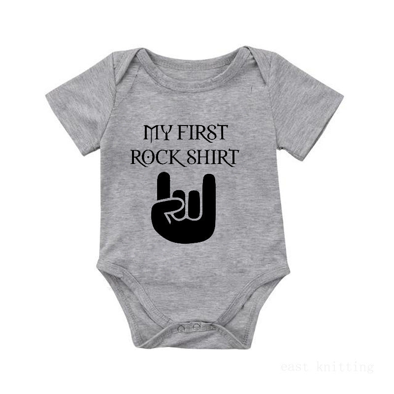 Finger letter romper T shirt