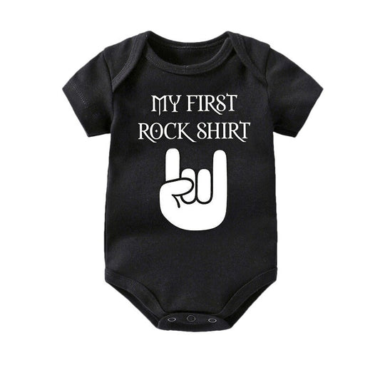 Finger letter romper T shirt